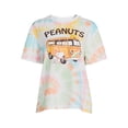 thumbnail image 5 of Peanuts Snoopy Juniors’ Van Pose Tie Dye Graphic Print T-Shirt, 5 of 5