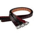 thumbnail image 3 of Men's leather double buckle classic ripped jeans belt, 3 of 5