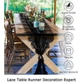 thumbnail image 6 of Lace Table Runner Black 13x120 Vintage Floral Lace Table Cloth Runner Embroidered Lace Fabric Table Runners for Weddings Thanksgiving Table Runner Rustic Party Decor, 6 of 6