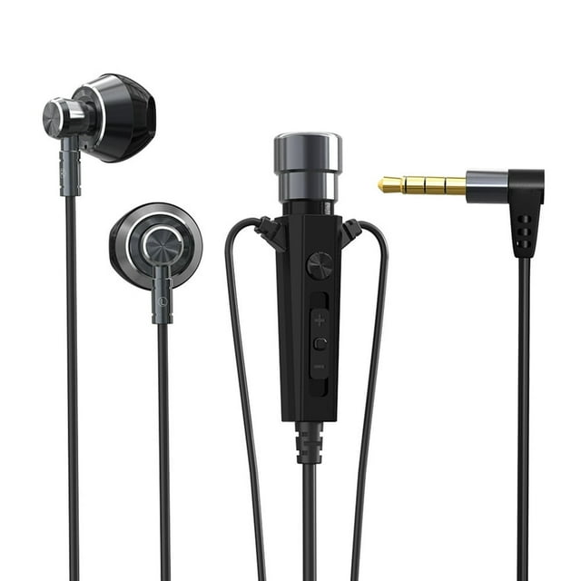 Écouteurs 3,5 mm Micro à Condensateur Volume Réglable Intra-Auriculaires Casque de Diffusion en Direct Casque Omnidirectionnel Écouteurs 1,2 m Vert