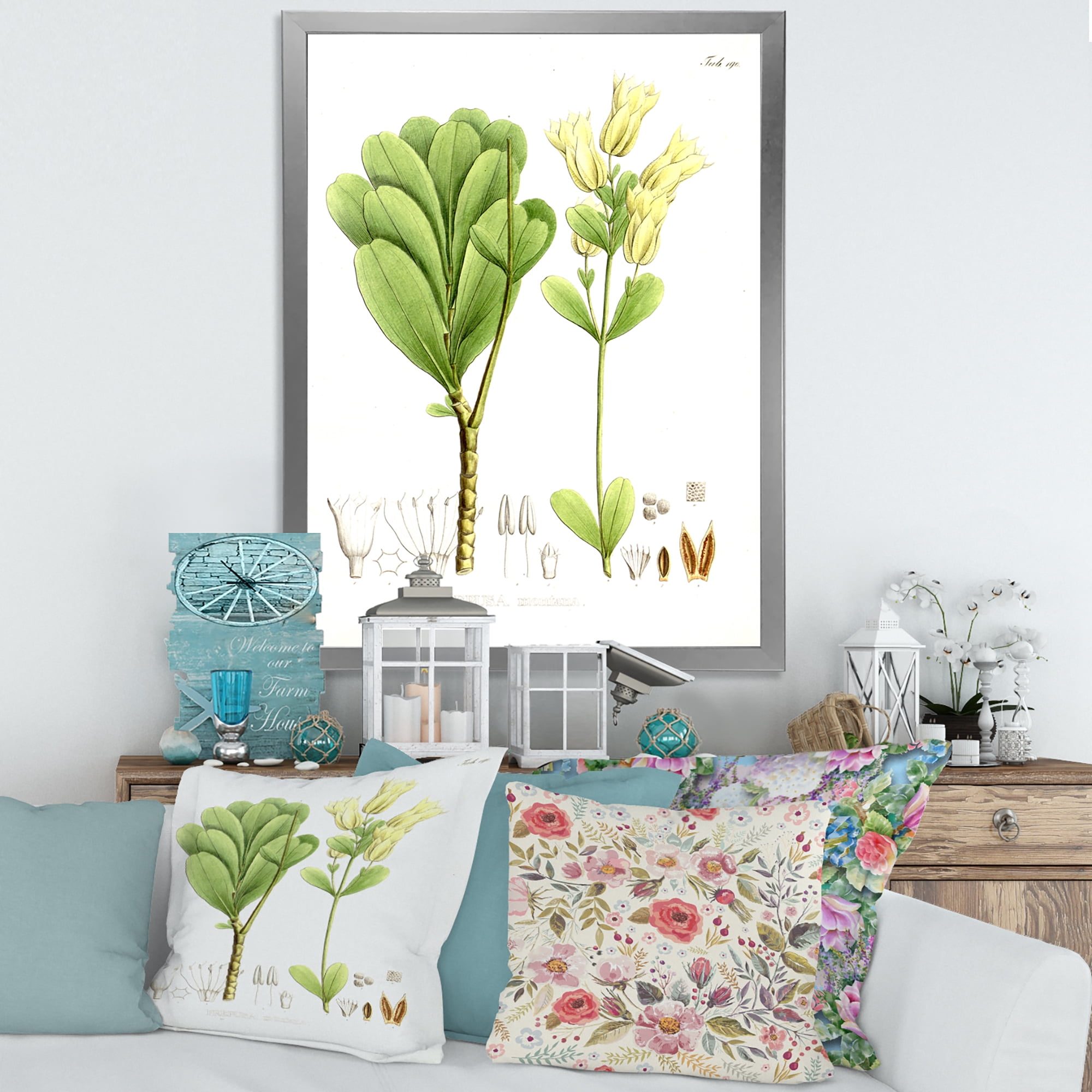 Designart 'Ancient Brazilian Plant III' Traditional Framed Art Print