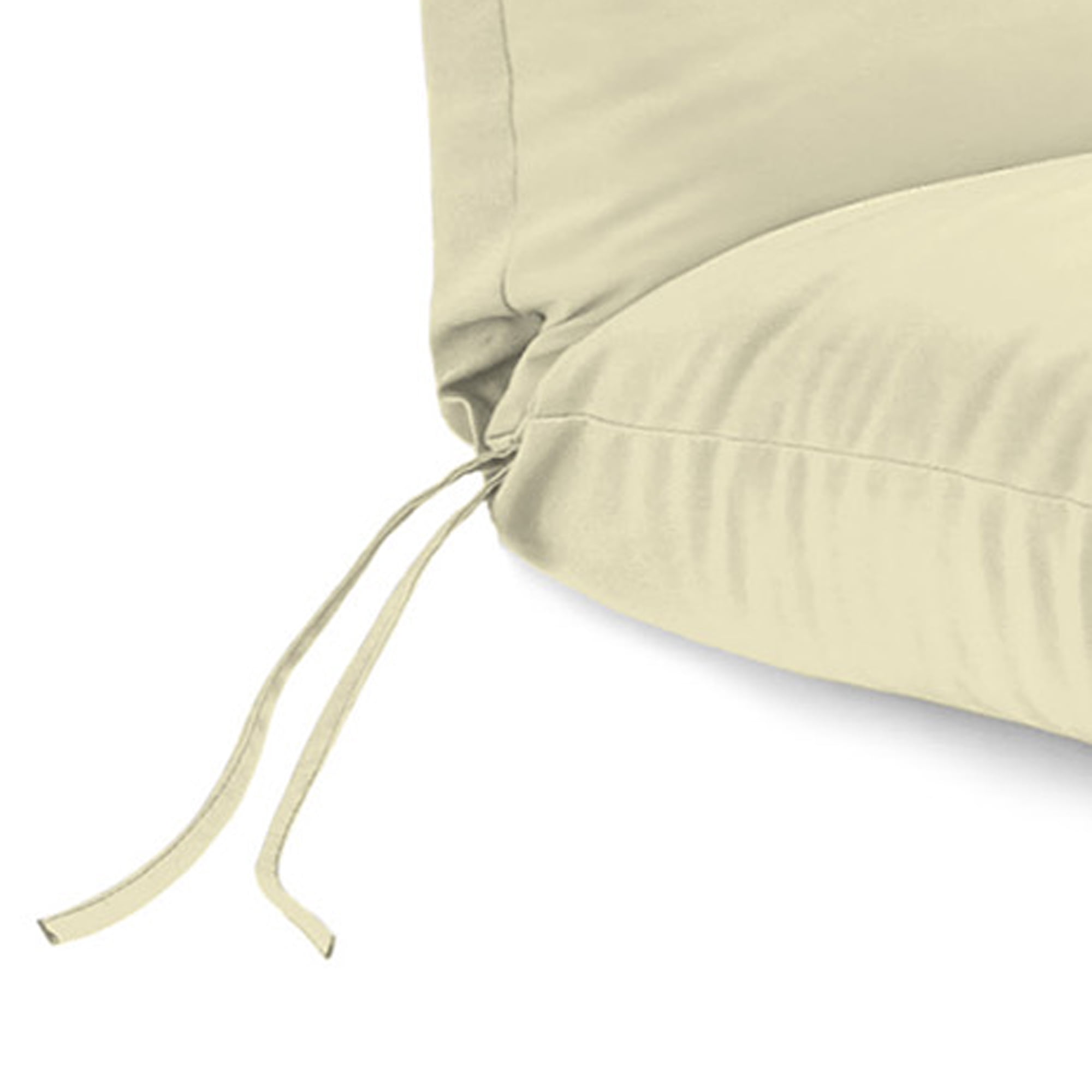 Jordan Manufacturing Sunbrella 74" x 22" Canvas Beige Solid Rectangular Outdoor Chaise Lounge Cushion with Ties and Hanger Loop
