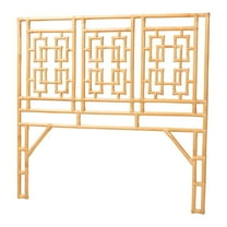 bali & pari Galvan Bohemian Natural Rattan Queen Size Standalone Headboard