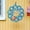 Blue, variant on Oioii 11.81in Valentine’s Day Metal Horseshoe Wreath - Romantic Outdoor Courtyard Craft, Durable Metal Decor for Home Entrance & Garden, Blue