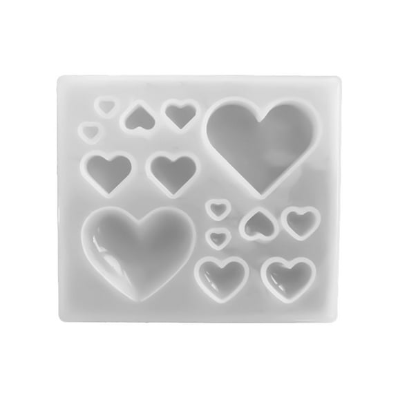 Heart Silicone Mold Resin Jewelry Mold Pendant Mold Heart Epoxy Casting Mold for DIY Keychain Hairclips Earrings Making