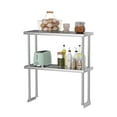 thumbnail image 2 of Heavy Duty Stainless Steel Double Overshelf for Prep & Work Table – 2-Tier Adjustable NSF Commercial Shelf, Storage Rack for Kitchen, Restaurant, Garage, Utility Room, Size: 12x30in, 2 of 8
