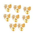thumbnail image 1 of Transemion 100 Sets Boucle d'Oreille Base en Acier Inoxydable Boucles d'Oreilles Bouchons DIY Connecteur Hypoallergénique Boucle d'Oreille Ronde Accessoire Femmes Adultes Couleur Or / 12mm, 1 of 6