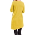 thumbnail image 5 of Uhndy Womens Fall Long Sleeve Tunic Tops For Leggings Crew-Neck Casual Blouse T-Shirt Side Button Swing Shirt Flowy Long Tops, 5 of 5