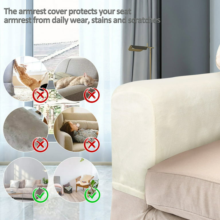 BESTONZON 2pcs Couch Pads for Sofa Anti-slip Sofa Armrest Covers Furniture  Protectors 