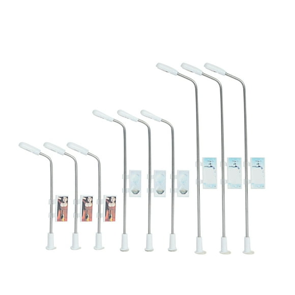 15Pcs Funny Scale 1/100 1/150 1/200 Model Street Lights Lamppost with Single Head