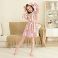 thumbnail image 3 of FORMRS Niños Bathrobe Unisex Hooded Robe Soft Plush Pajamas Sleepwear, Size 2-3T, Flat Yellow Stars, 3 of 7