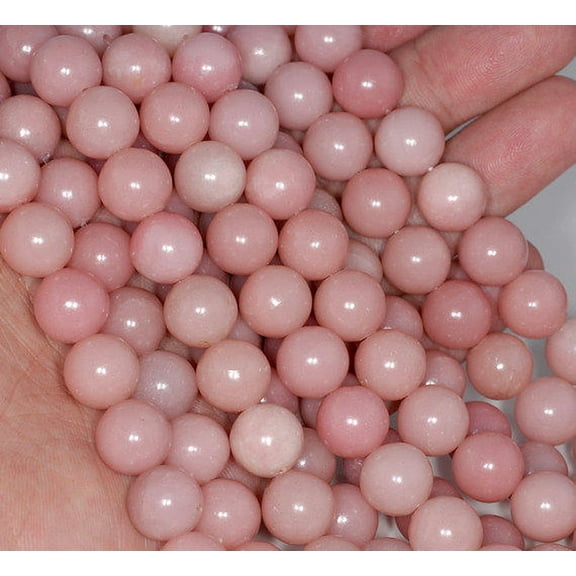 Pink Opal Smooth Gemstone Grade AAA Pink 4mm 5mm 6mm 8mm Round Loose Beads 15.5" classy Jewels