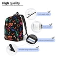 thumbnail image 3 of Easygdp Animals Under Water for Durable Canvas Laptop Backpack - Adjustable Shoulder Strap, Large Capacity, Fits 15-17in Laptops, for School, Work, Travel-Small, 3 of 5