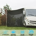 thumbnail image 3 of Goplus 9' x 7'RV Awning Side Shade Black Mesh Screen Sunshade with Complete Kits, 3 of 7