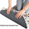 thumbnail image 3 of Brown Mushroom Fern Light Pattern Hot Yoga Mat Towel Non Slip for Hot Yoga - Quick-Drying Yoga Mat Cover with 4 Corner Pockets with Travel Bag - Hot Yoga Towel Non Slip 70"x26", 3 of 6