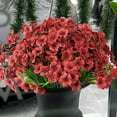 thumbnail image 6 of VVYXX 6PCS Fake Artificial Flowers Red Violet Long Stems Realistic Faux Silk Violet Bouquets Wedding Bridal Shower Centerpieces Floral Arrangements Party Mothers' Day Gift, 6 of 7