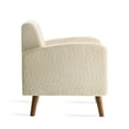 thumbnail image 6 of XDECO Modern Accent Chair，Upholstered Reading Sofa Chair with Wood Legs for Living Dining Room Bedroom, Beige, 6 of 7