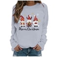 thumbnail image 1 of Chandail en Molleton Femme Tendance Chandail Imprimé Flocon de Neige de Noël à Capuche Manches Longues Mode Automne, 1 of 3