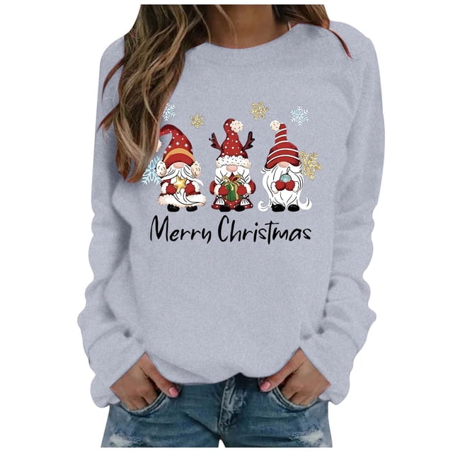 Chandail en Molleton Femme Tendance Chandail Imprimé Flocon de Neige de Noël à Capuche Manches Longues Mode Automne