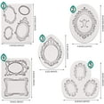 thumbnail image 2 of 5 Pieces Photo Frame Fondant Molds Vintage Frame Molds Silicone Molds Picture Frames Silicone Mold for Cake Decorating,Sugar Gum Paste Chocolate Butter Resin Cookies Polymer Clay, 2 of 7