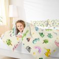 thumbnail image 4 of Homewish Cute Jungle Dino Boy Girl Bedding Comforter Set 2pcs,Cartoon Wildlife Twin Comforter Sets Microfiber,Woodland Animal Dinosaur Breathable Bedding Set,Luxury Bedroom Decor,Reversible, 4 of 8