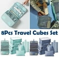 thumbnail image 1 of JTWEEN Packing Cubes,8 Set Packing Cubes Luggage Packing Organizers for Travel Accessories Foldable Luggage Storage Bag for Lightweight Travel,Blue, 1 of 7