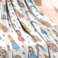 thumbnail image 3 of White Princess Castle Pattern Blanket,Comfortable Soft Flannel Throw Blanket,All Season,Warm Lightweight Blankets for Sofa Bed Couch Living Room Chair,30"x40", 3 of 4