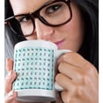 thumbnail image 2 of 3drose, Pretty Tiny Aqua Flourishes on an Aqua Watercolor Background, 15oz Mug, 2 of 6