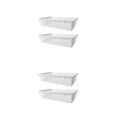 thumbnail image 3 of Cateissary Cesta organizadora de baño práctica y eficiente de 2 bolsas con cesta miscelánea Rectangular ahuecada Simple blanca blanco 2Conjunto, 3 of 6