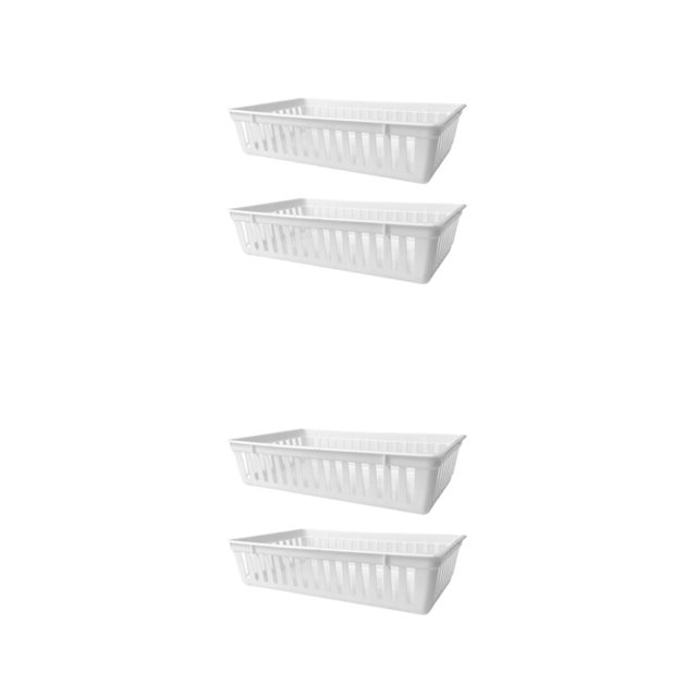 Ounissouiy Cesta organizadora de baño práctica y eficiente de 2 bolsas con cesta miscelánea Rectangular ahuecada Simple Type1 NO1