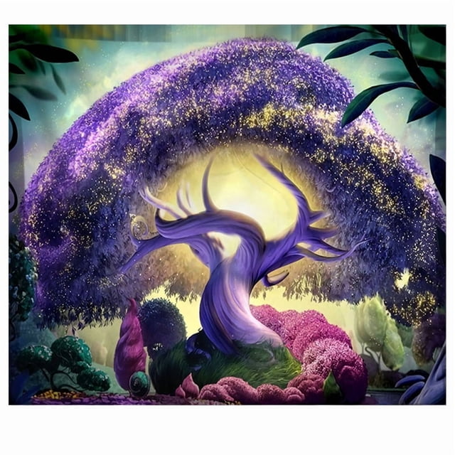 Tapiz de pared Fantasy Forest en microtela 150x150 cm