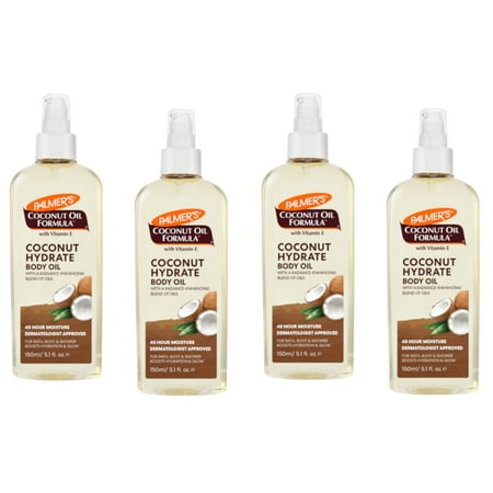 4 Pack Palmer's Coconut Oil Formula with Vitamin E Coconut Body Oil 5.1 Oz Each