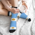 thumbnail image 7 of Mens Crew Socks Womens Flag Of Argentina Workout Training Athletic Socks, 7 of 7