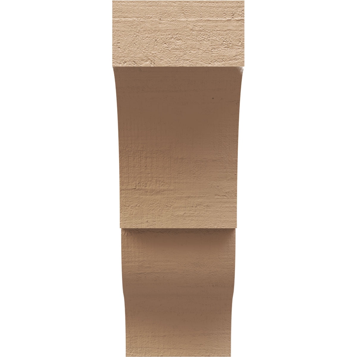 3"W x 6"D x 9"H Classic Asheboro Rough Cedar Woodgrain TimberThane Corbel, Primed Tan