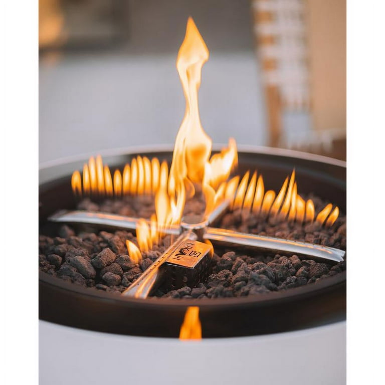 Ukiah Voyager 20 in. W Stainless Steel Round Electric Fire Pit