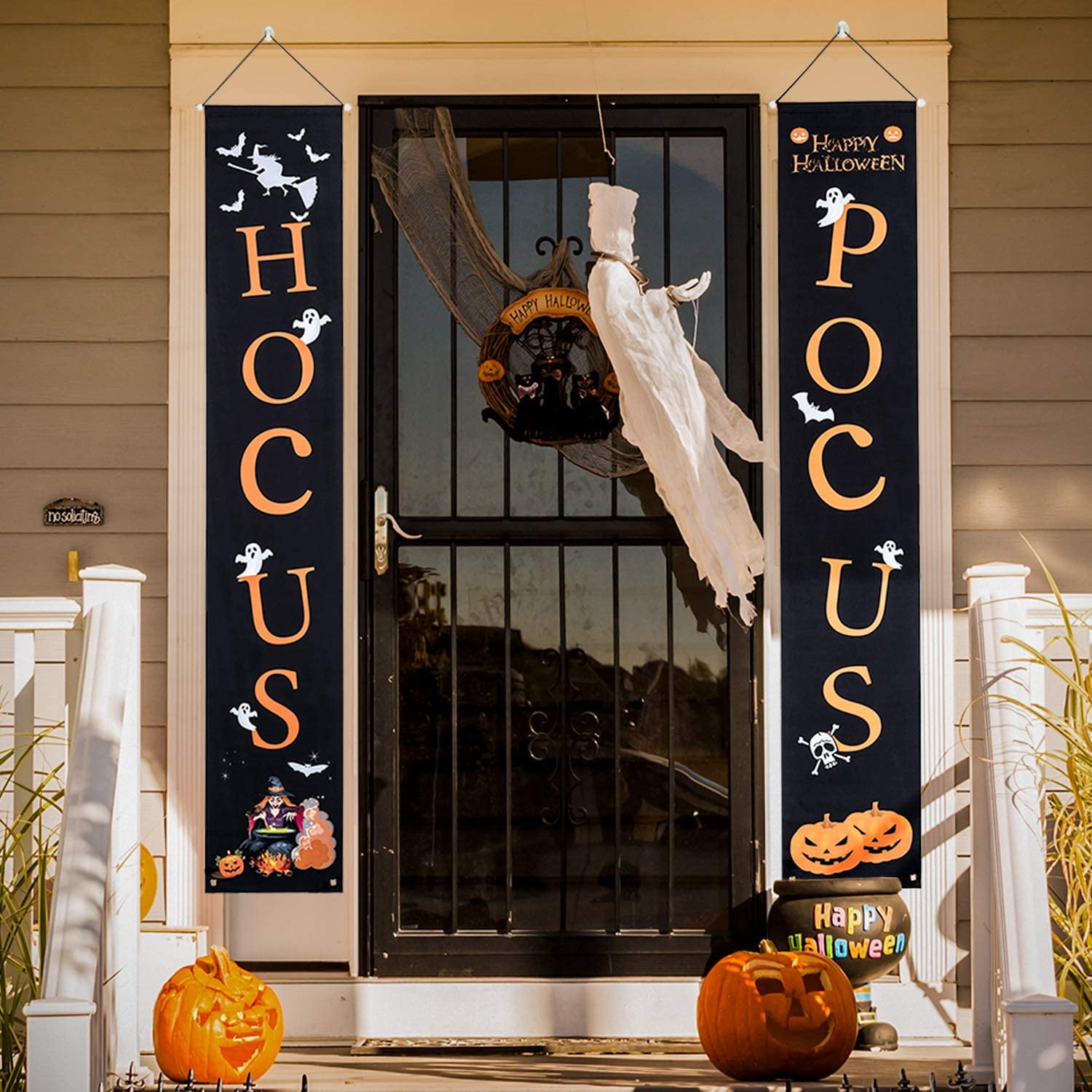 Kohoomer Halloween Gartenflagge – Hocus Pocus Motiv, 30,5 X 45,7 Cm, Wetterfest, Doppelseitig Bedruckt