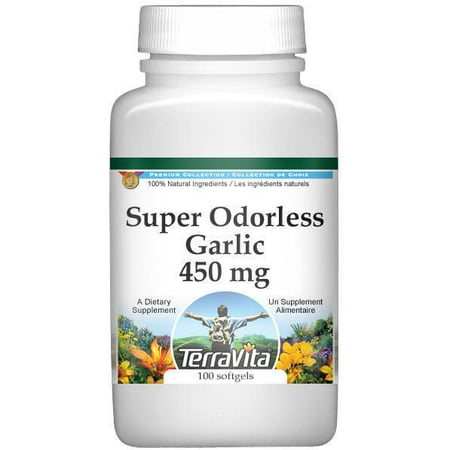 Super Inodore Ail - avec de l'aubépine et Cayenne - 450 mg (100 capsules, ZIN: 516426)