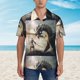 thumbnail image 2 of Fotbe Swordsman Cool Dragon Camisa Hawaiana para Hombre Unisex – Camisa Casual de Verano con Botones de Manga Corta de Algodón y Lino,Small, 2 of 7