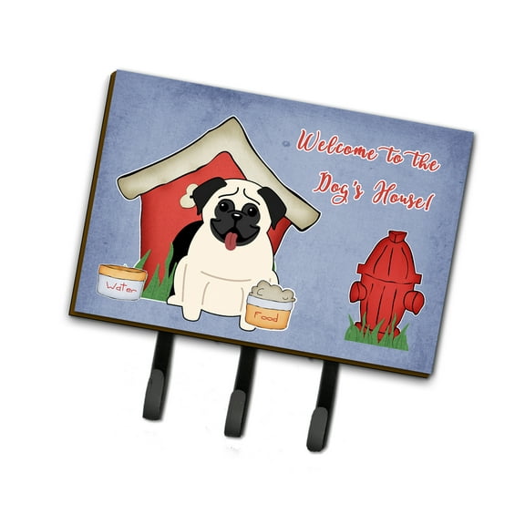 Dog House Collection Pug Cream Leash or Key Holder