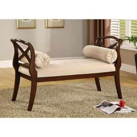 Furniture Of America Kerri Scrolled Arm Bedroom Bench In Dark