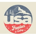 thumbnail image 2 of Americana USA Freedom Is Calling Natural Men's Crew Neck Short Sleeve Tee-XL, 2 of 2