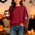 thumbnail image 5 of Frostluinai Crewneck Sweatshirts for Kids Girls Halloween Pullover Casual Long Sleeve Spooky Season Print Sweat Shirts 5-15 Years, 5 of 10