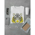 thumbnail image 3 of Yellow Tiger Head T-Shirt Men -Image by Shutterstock, Male XX-Large, 3 of 4