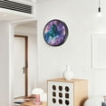 thumbnail image 6 of Voice Activated Clock with Glow Light 12 Inch Large Silent Wall Clock Battery Operated for Home Decor Abstract Nebula, 6 of 8