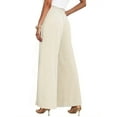 thumbnail image 4 of Fantaslook Womens Wide Leg Lounge Pants with Pockets High Waisted Adjustable Tie Knot Loose Casual Trousers Dress Work Pants, 4 of 9
