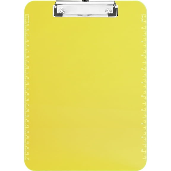 Business Source, BSN01867, Flat Clip Clipboard, 1 Each, Neon Green