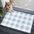 thumbnail image 4 of Rectangle Area Rug 2x3ft, Simple Spring Blue White Lattice Non-Shedding Washable Area Rug, Farmhouse Simplistic Gingham Non Slip Low-Profile Rugs for Living Room, Bedroom Dining Room, 4 of 9