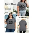 thumbnail image 3 of XCHQRTI Be Kind Womens T-Shirt Plus Size Graphic Tees Casual Loose Fit Tee Top, 3 of 7