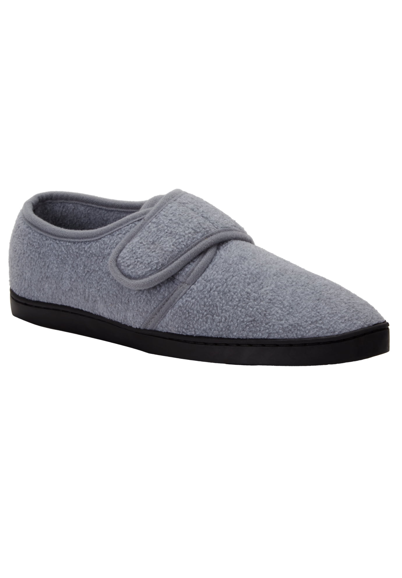 mens wide fitting slippers with velcro