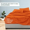 thumbnail image 4 of Emperor Size Sheet Set, 600 Thread Count Pima Cotton Bed Sheet Set, 100% Soft & Durable, Available in 26-30 Inch Mattresses, Soft & Durable Bedding Emperor Size (Solid, Orange), 4 of 5